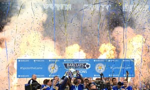 Leicester City Lift Premier League Trophy After 3 1 Win Against Everton As It Happened Football The Guardian