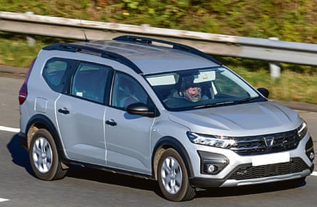 A grey Dacia Jogger 999cc petrol small family car