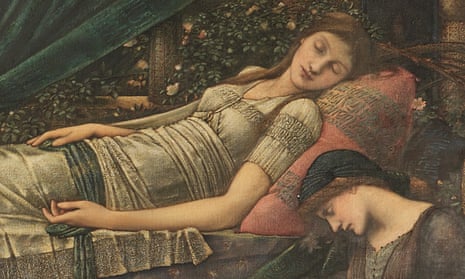 a detail from The Rose Bower by Edward Burne Jones