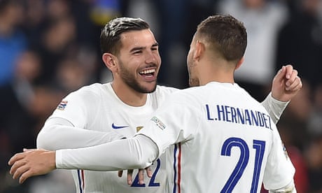 Theo Hernandez caps France’s fightback to stun Belgium in semi-final thriller