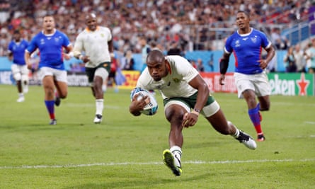 South Africa Coast Home With Nine Try Thrashing Of Namibia In World Cup Rugby World Cup 2019 The Guardian