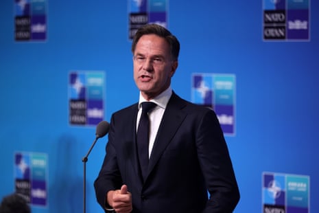 Nato secretary general Mark Rutte speaks upon arrival at the 2026 Nato summit in Ankara, Turkey, 08 July 2026.