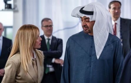 Meloni speaks with Al Nahyan