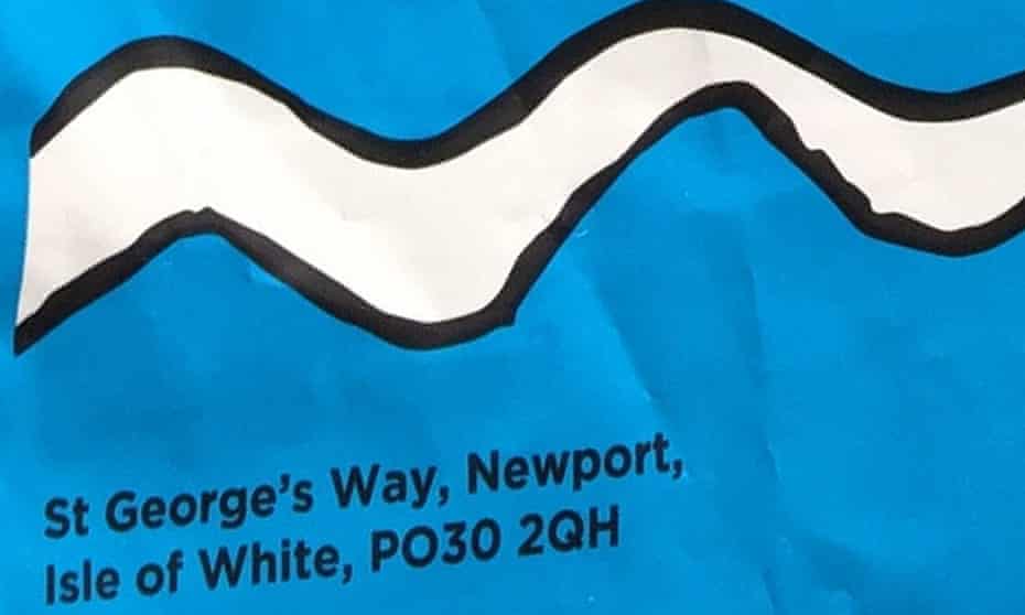 White mess … a closeup of Asda’s misspelled bag for life.