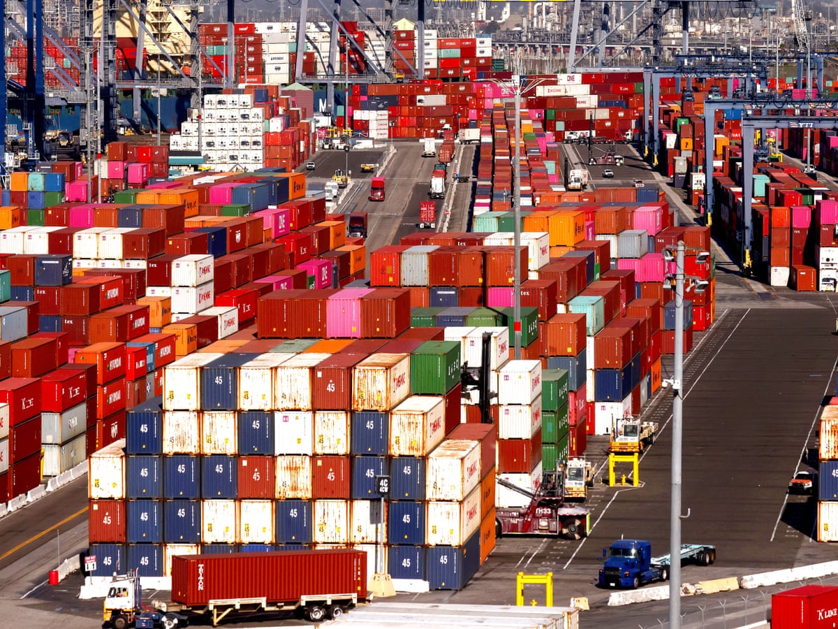 Like a freeway in traffic': America's busiest ports choked by a pandemic holiday | Supply chain crisis | The Guardian