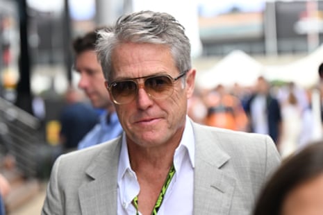 Hugh Grant in the paddock