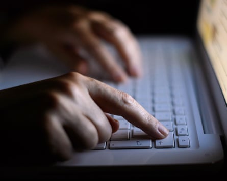 Woman using a laptop