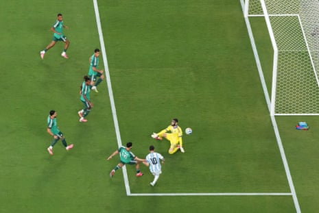 Lionel Messi is just offside but warning signs for Algeria.