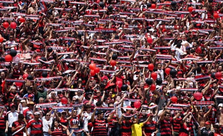 Flamengo fans watch their team beat Chelsea at the Club World Cup in Philadelphia last year.
