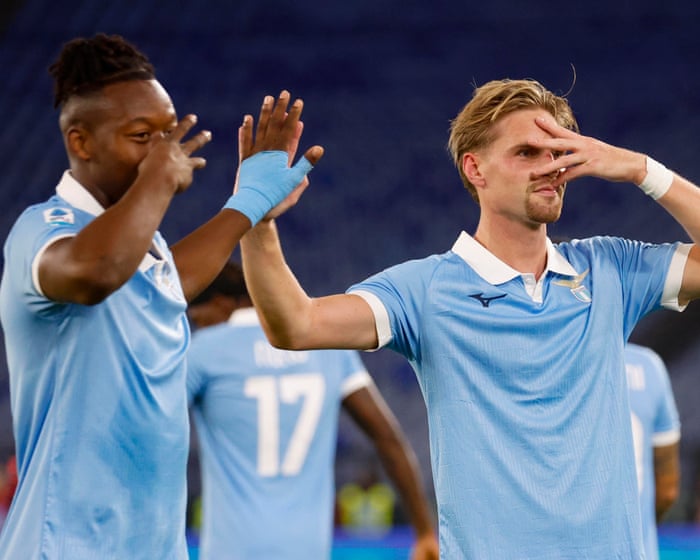 European football: Lazio beat Parma to top Serie A; Dortmund lead Bundesliga