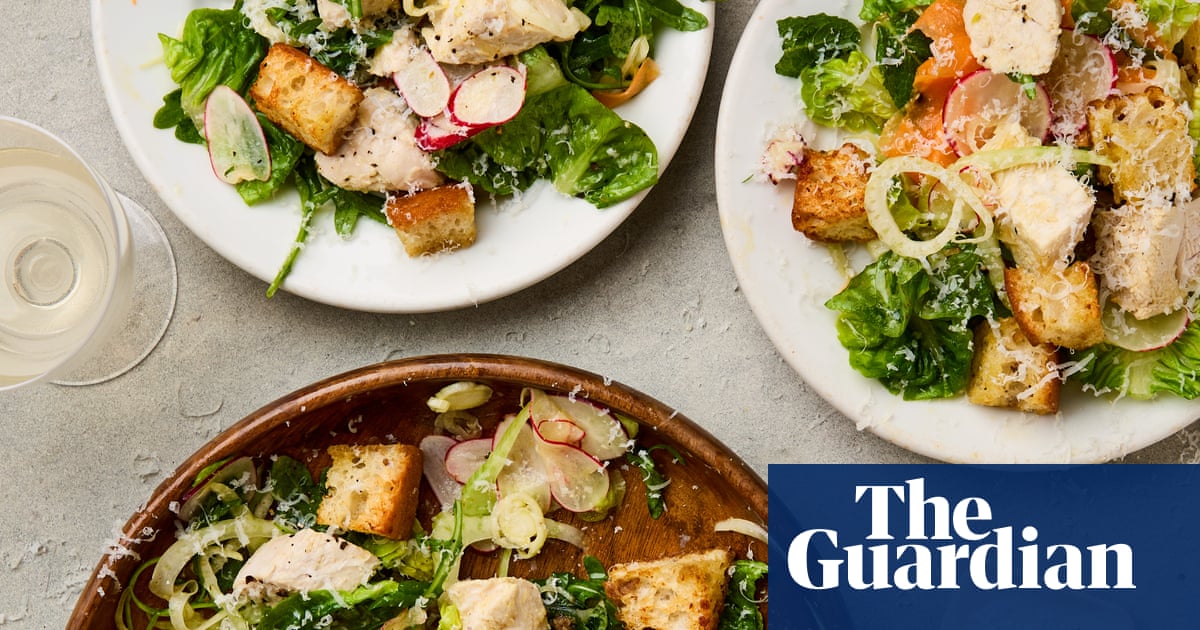 Theo Randall’s recipes for asparagus and rice frittata, and poached chicken salad with anchovy croutons