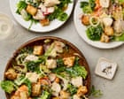 Theo Randall’s recipes for asparagus and rice frittata, and poached chicken salad with anchovy croutons