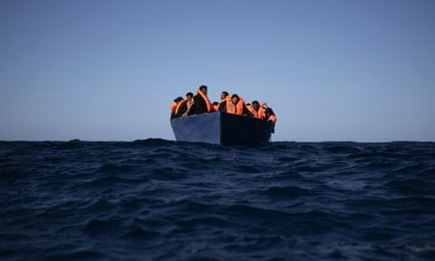 Migrants from Eritrea, Egypt, Syria and Sudan cross the Mediterranean after fleeing Libya.