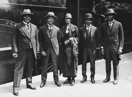 The Fisk University Jubilee Singers on their way to Windsor Castle to sing for the King and Queen in 1925.