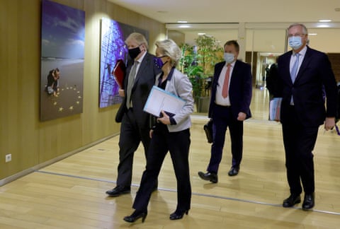 Boris Johnson meets with Ursula von Der Leyen in Brussels 9 December.