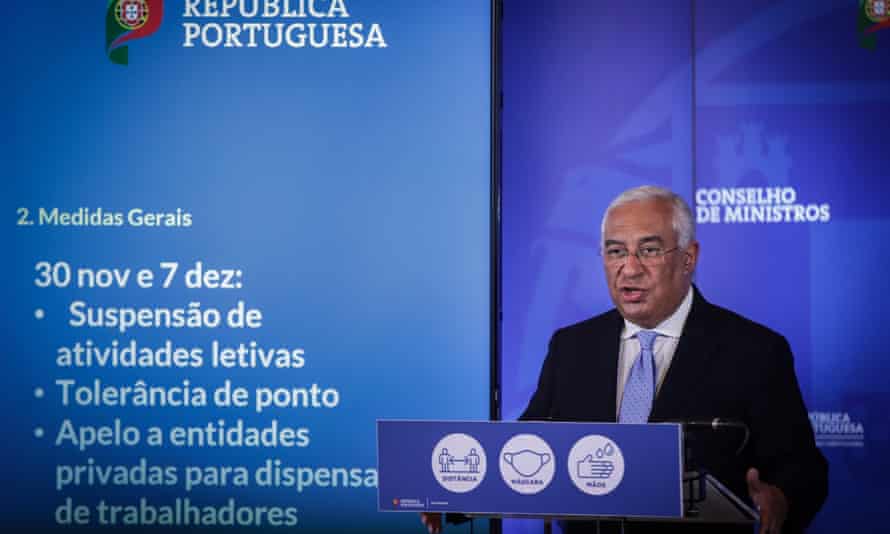Antonio Costa presents the conclusions of the meeting of the Council of Ministers in Lisbon.
