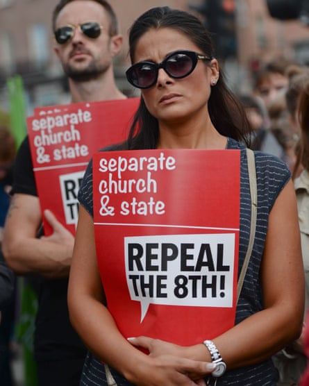 Protesters demand the abolition of the eighth amendment in Dublin in 2014.