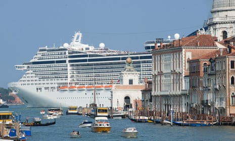 Cruise ship in Venice's lagoon