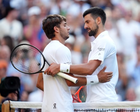 Novak Djokovic consoles Flavio Cobolli aft nan seven-times champion’s four-set victory.
