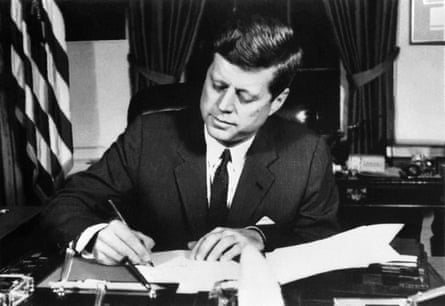 Showing good sense … former US President Kennedy.
