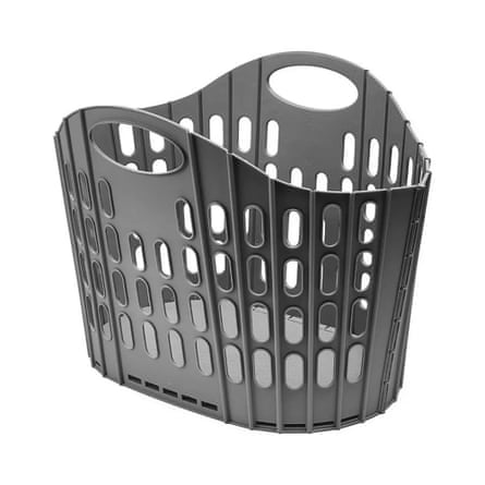 Addis 38-litre grey fold flat laundry basket.