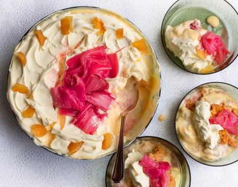 Rhubarb and ginger trifle Nigel Slater Observer Food Monthly OFM February 2023