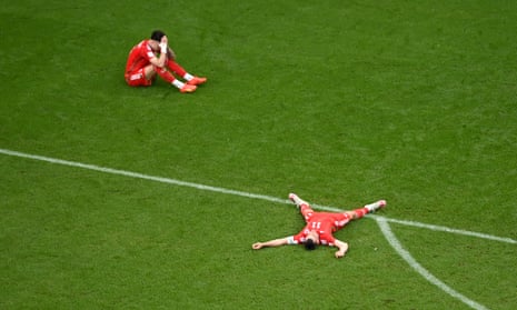 The Wales players can’t believe it.