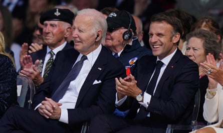 Biden and Macron smile