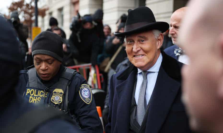 Roger Stone leaves the Federal District Court for the District of Columbia after his February sentencing. 