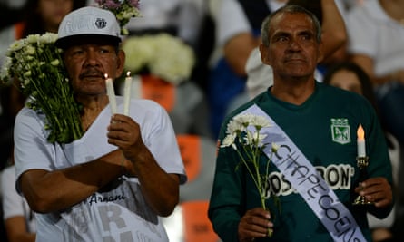 People pay tribute to the Chapecoense footballers killed in the crash.