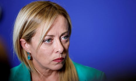 The Italian prime minister, Giorgia Meloni