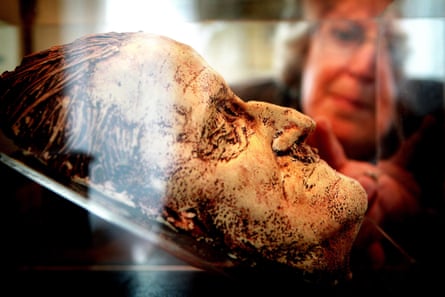 The death mask belonging famed author James Joyce.