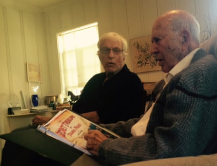Still every inch the charmers … at home with Dick Van Dyke and Carl Reiner.