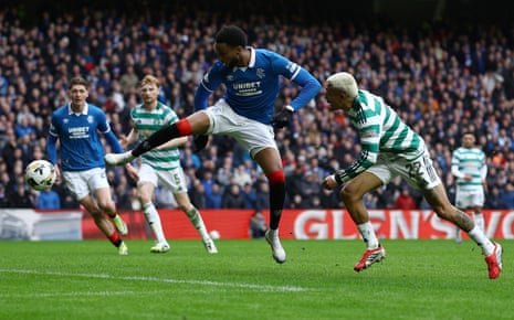 Youssef Chermiti jabs in Rangers’ second goal after another bit of clever improvisation