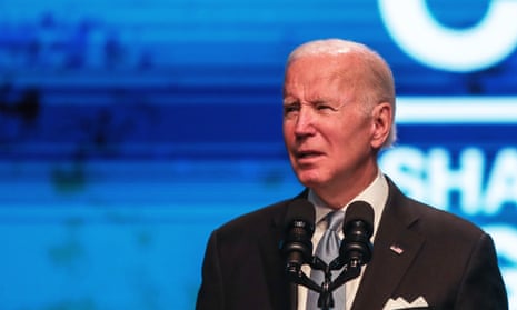 Joe Biden delivers a speech during the 2022 United Nations Climate Change Conference, more commonly known as COP27, at the Sharm El Sheikh International Convention Centre, in Egypt’s Red Sea resort.