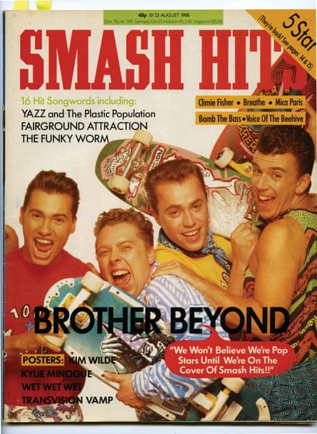 Brother Beyond on the cover of Smash Hits in 1988. One former band member is now Beyoncé’s UK publicist.