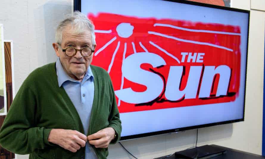 David Hockney’s redesign of the Sun newspaper’s masthead.