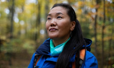 Lhakpa Sherpa poses for a portrait in Talcott Mountain State Park on October 20, 2019, in Simsbury, Connecticut. Lhakpa hikes in this park as often as she can, preparing for her tenth summit of Mt. Everest in the spring of 2020.