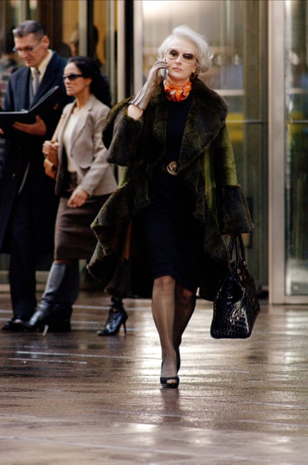 Meryl Streep in The Devil Wears Prada wearing a Hermès scarf
