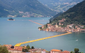 2016, ItalyFloating installation created by Christo and Jeanne-Claude in Sulzano, Lombardy.