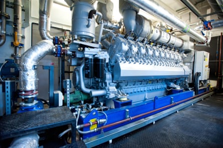 Tubes and pipes on a district energy scheme boiler
