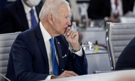 Joe Biden attends a meeting at the G20 summit in Rome