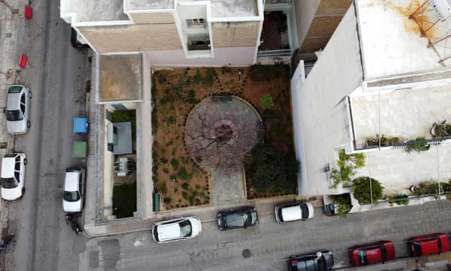 A pocket park in Athens.