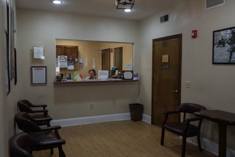 The waiting area inside the West Alabama Women’s Center on a recent Monday.