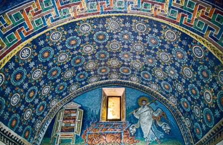 The mosaics of Galla Placidia mausoleum in Ravenna, Italy, built between 425 and 450.