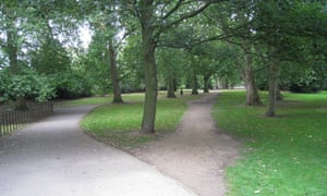 A ‘desire path’ in a park in London