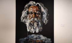 Painting of actor Jack Charles by Anh Doto a finalist for the 2017 Archibald Prize, at the Art Gallery of NSW, in Sydney, Thursday, July 20, 2017. (AAP Image/Keri Megelus) NO ARCHIVING