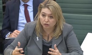 Culture secretary Karen Bradley giving evidence to the Commons culture, media and sport select committee.