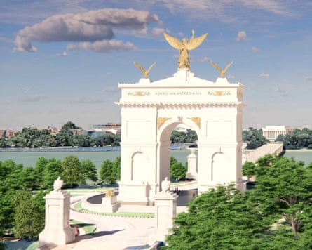An artist’s rendering of Donald Trump’s proposed Independence Arch.