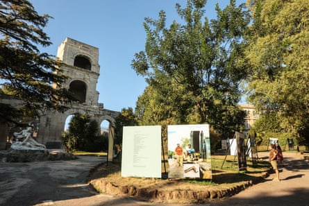 Old church, pines and an exhibition